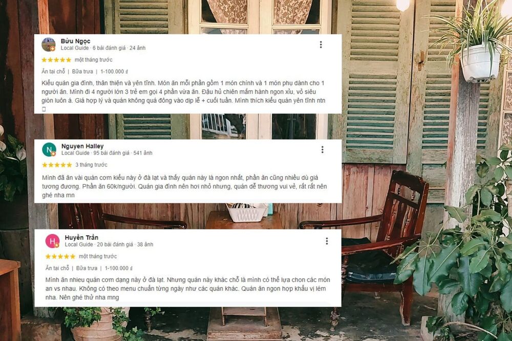 Đánh giá của thực khách về Tiệm cơm Bếp Nhà Gỗ
